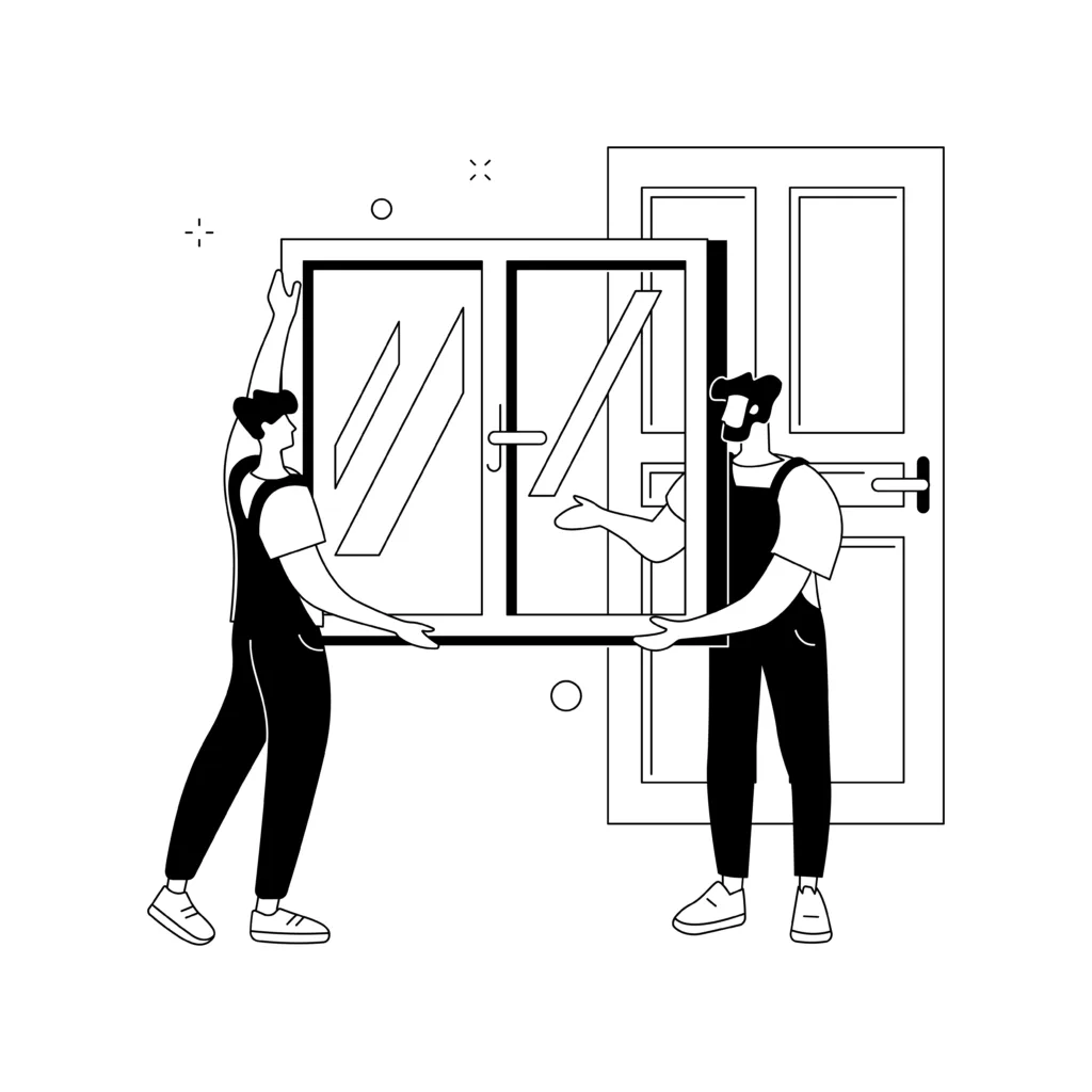 uPVC Doors and Windows Illustration